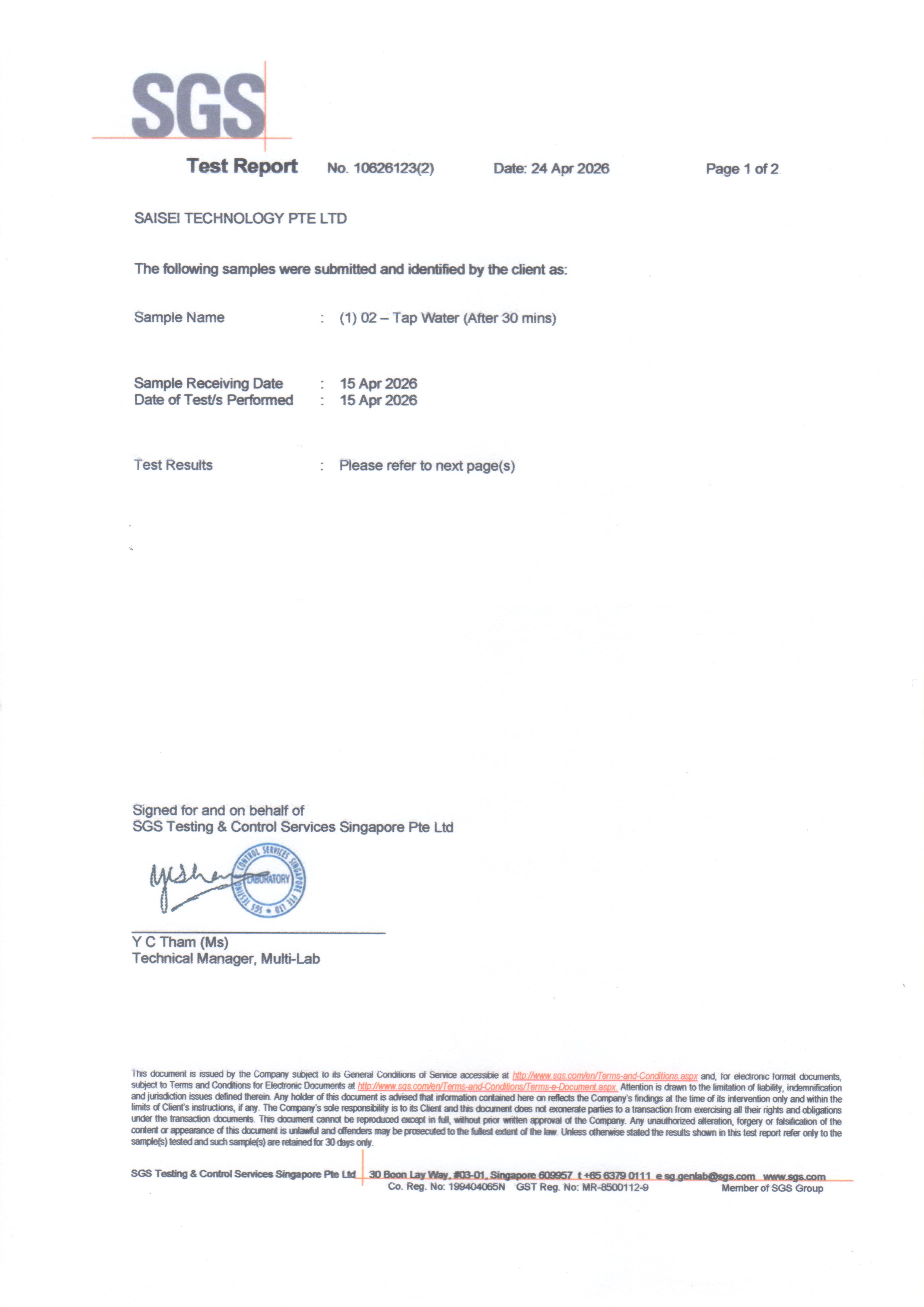 Report (2) — Page 1